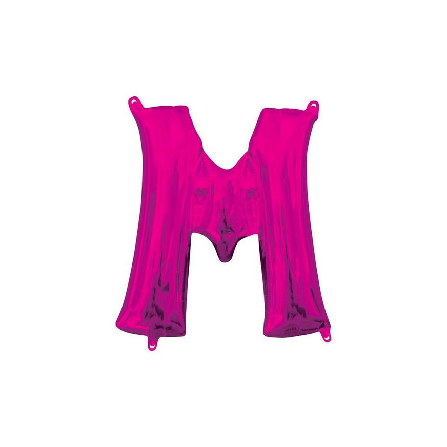 13in Air-Filled Bright Pink Letter Balloon (M)